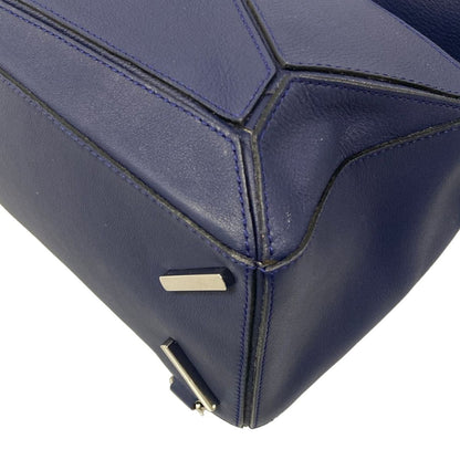 Loewe Handbag Puzzle Bag Medium Navy Leather — view 6