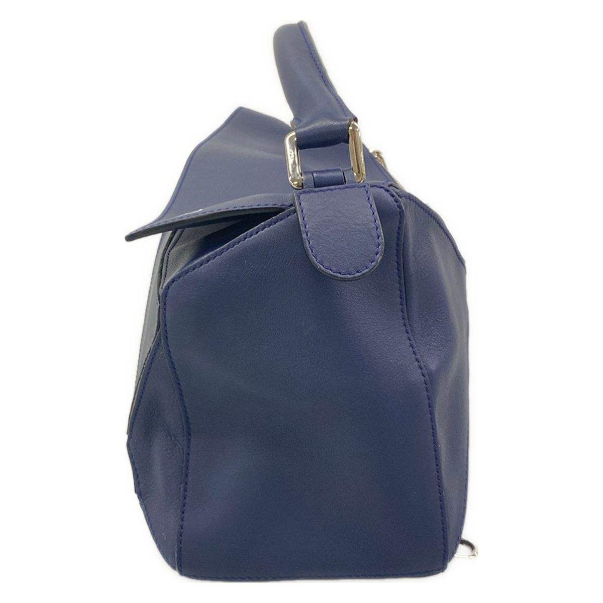 Loewe Handbag Puzzle Bag Medium Navy Leather — view 4