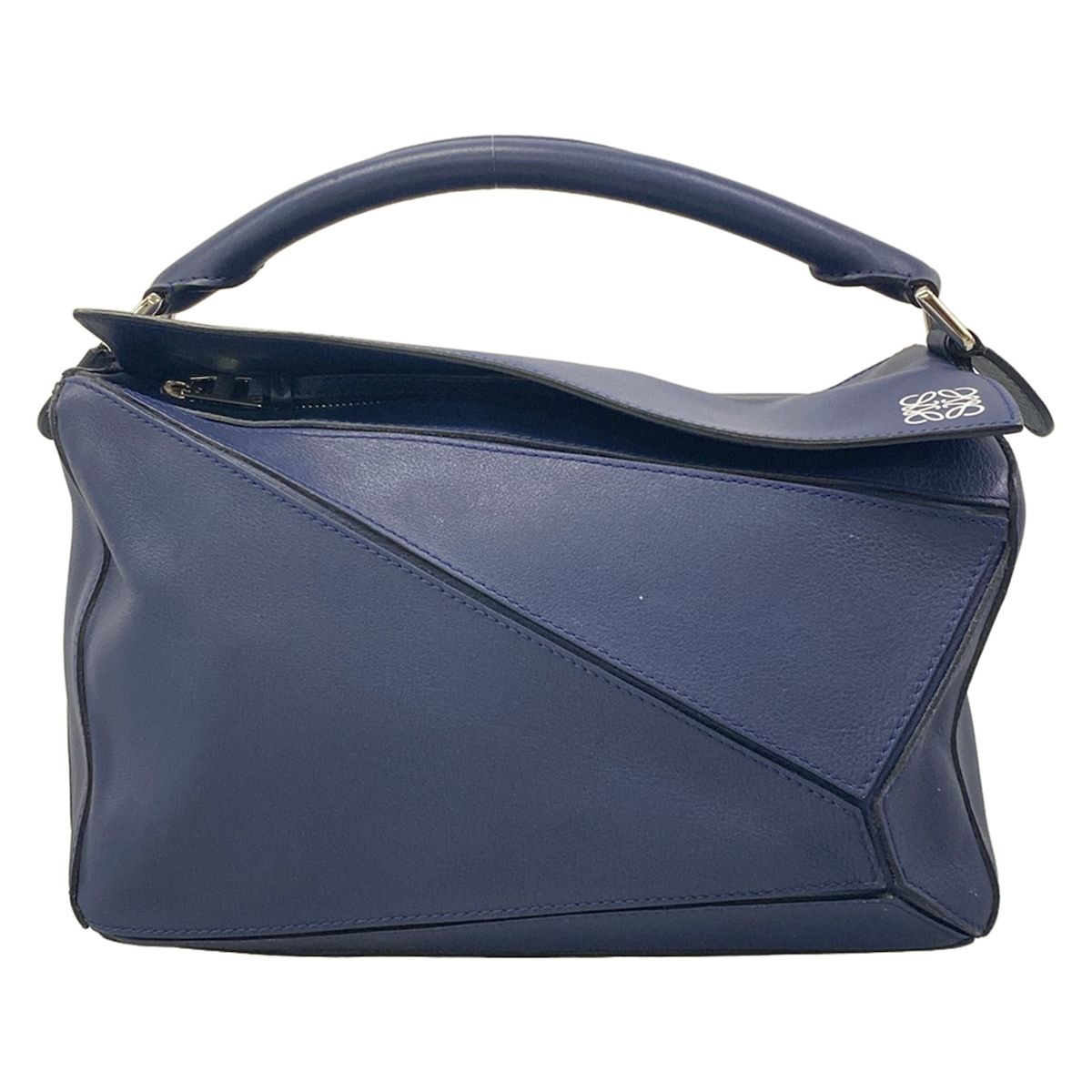 Loewe Handbag Puzzle Bag Medium Navy Leather