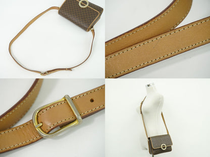 Celine Macadam Shoulder Bag Pochette Brown — view 6