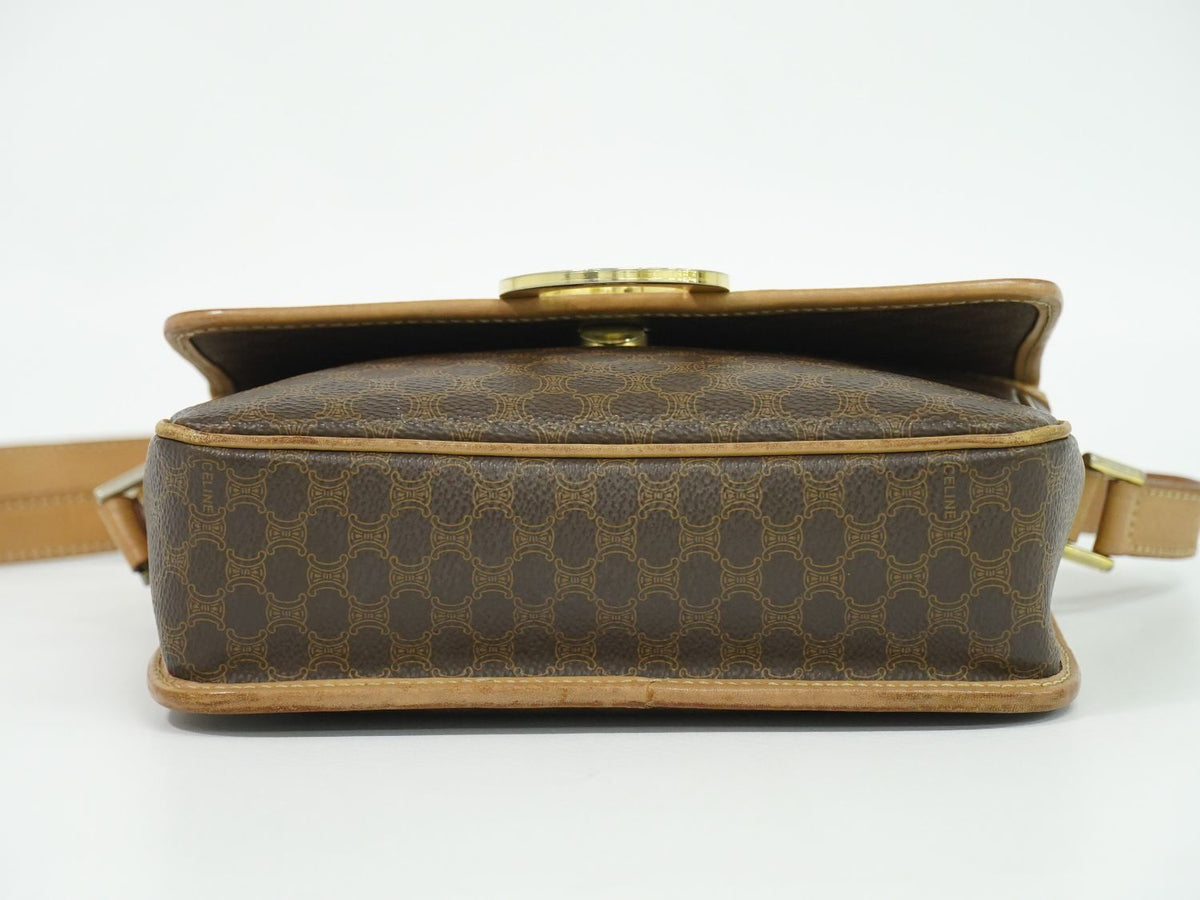 Celine Macadam Shoulder Bag Pochette Brown — view 3