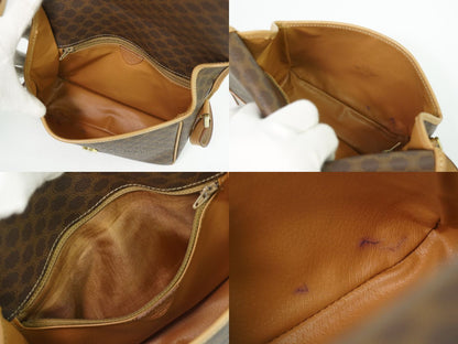 Celine Macadam Shoulder Bag Pochette Brown — view 8