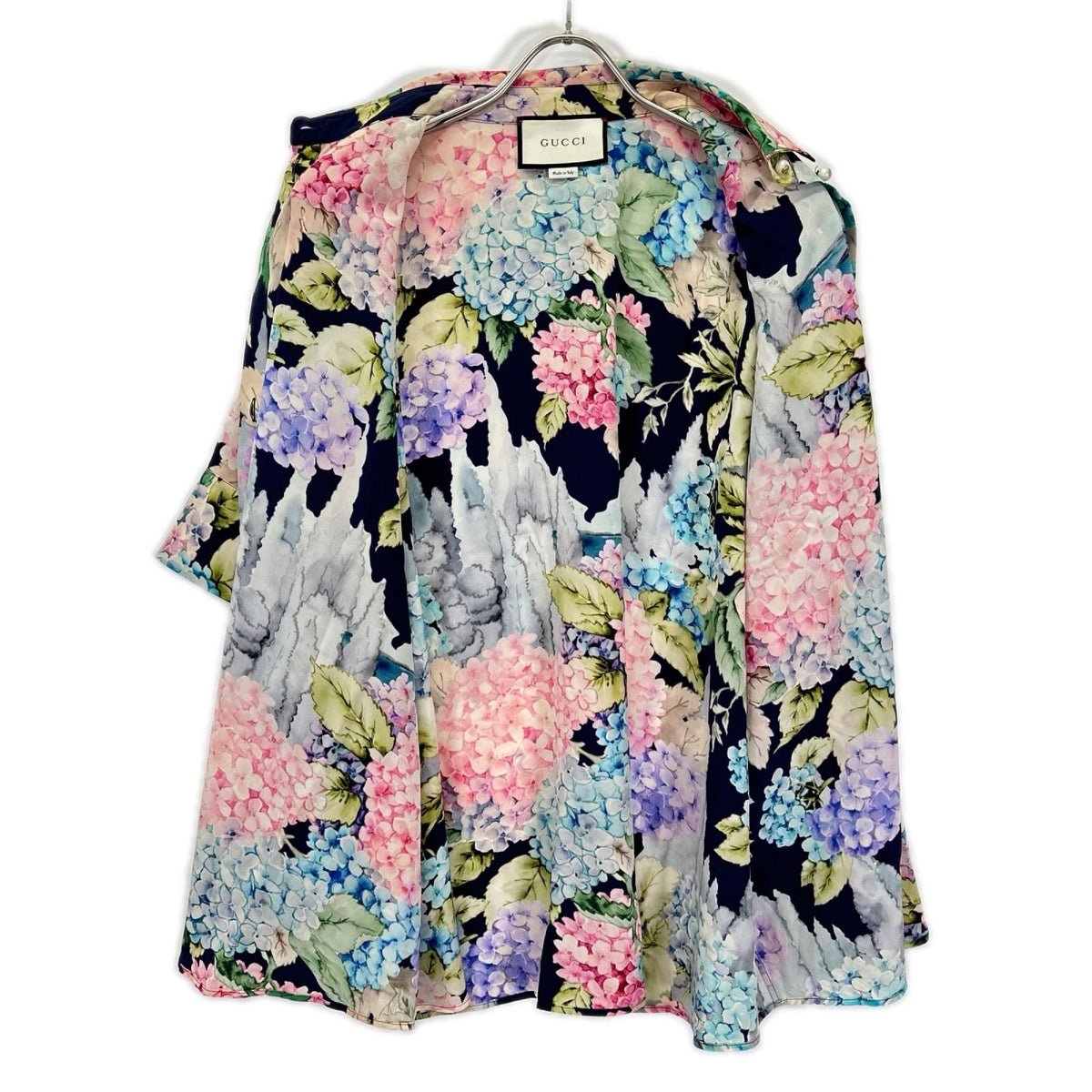 Gucci Flower Print Silk Blouse 48 — view 3