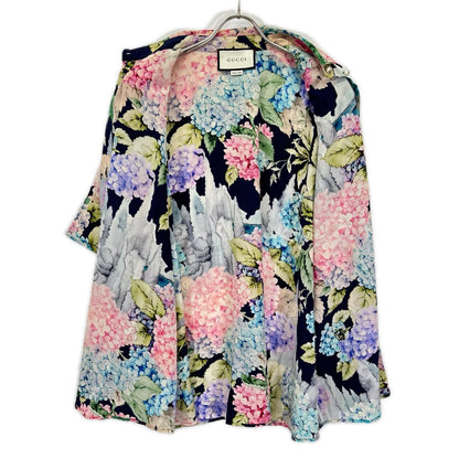 Gucci Flower Print Silk Blouse 48 — view 3