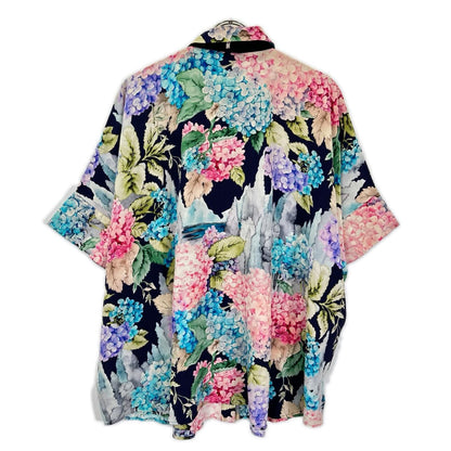 Gucci Flower Print Silk Blouse 48 — view 2