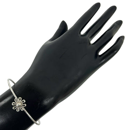 Tiffany & Co Daisy Motif 925 Sterling Silver Bracelet Bangle — view 2