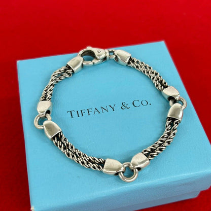 Tiffany & Co Double Rope Bracelet 925 Sterling Silver