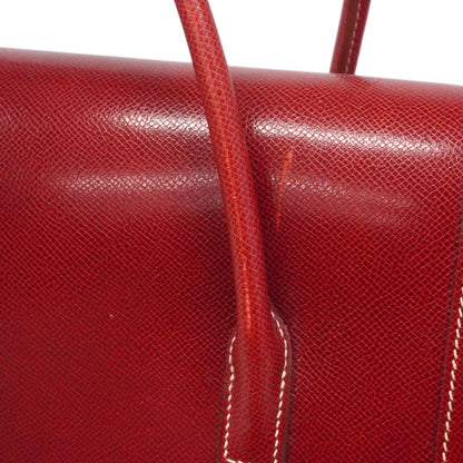Hermes Handbag Drag 37 Courchevel Rouge Casaque Silver — view 8