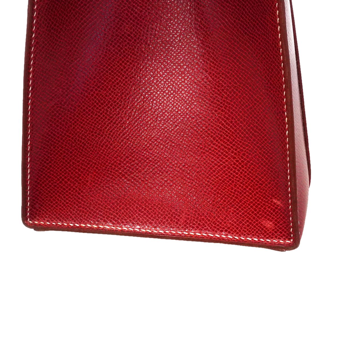 Hermes Handbag Drag 37 Courchevel Rouge Casaque Silver — view 6