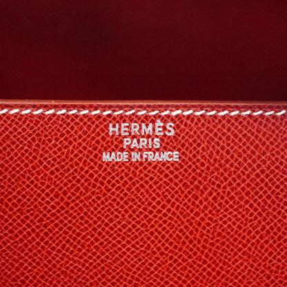 Hermes Handbag Drag 37 Courchevel Rouge Casaque Silver — view 5