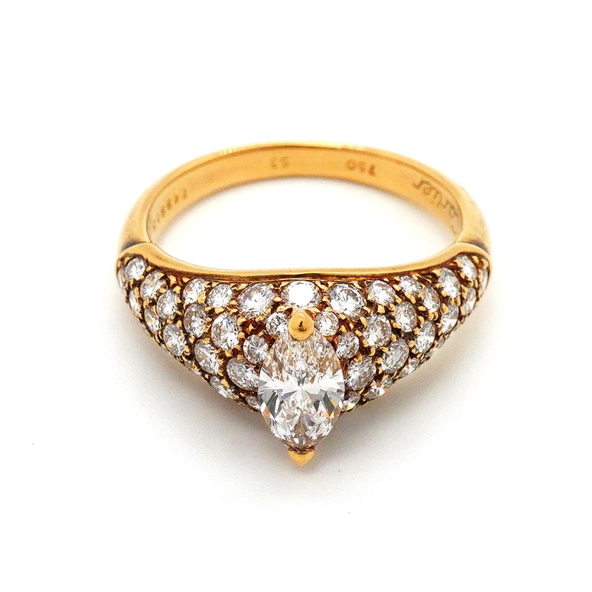Cartier Ring Simple Must 18K Yellow Gold Diamond — view 3