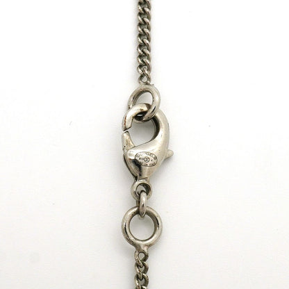 Chanel Necklace CC Logo Metal Rhinestone Silver — view 5