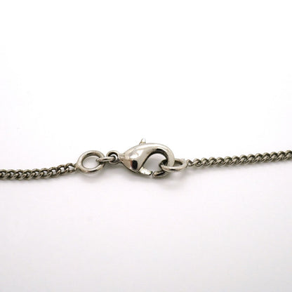 Chanel Necklace CC Logo Metal Rhinestone Silver — view 4