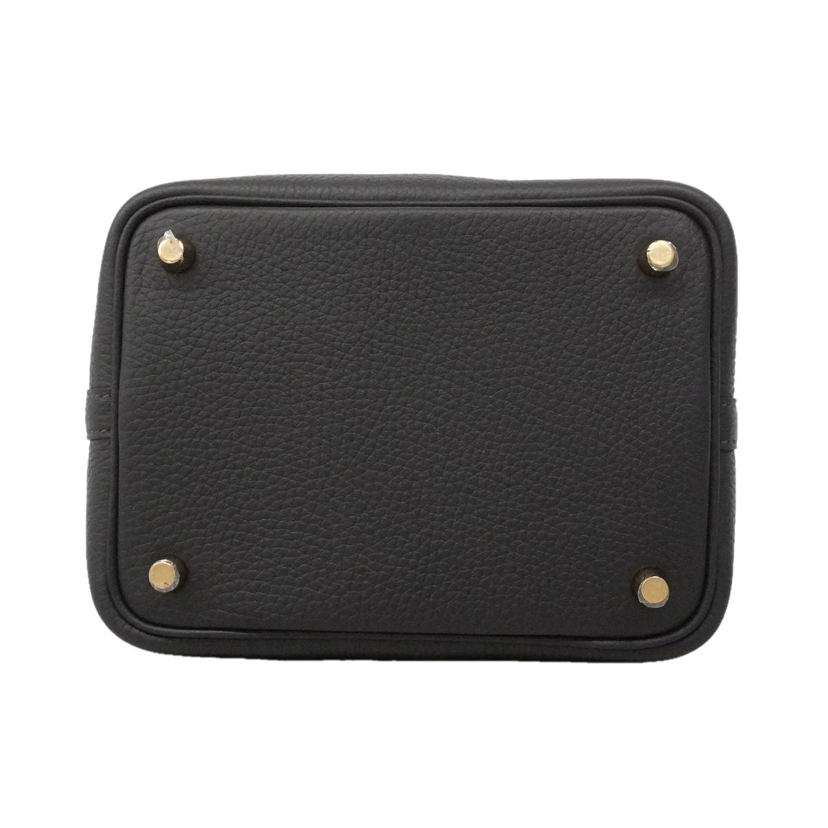 Hermes Handbag Picotin Lock PM Taurillon Clemence Bleu Nuit Gold — view 3