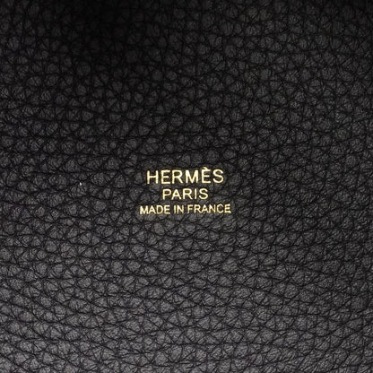 Hermes Handbag Picotin Lock PM Taurillon Clemence Bleu Nuit Gold — view 5
