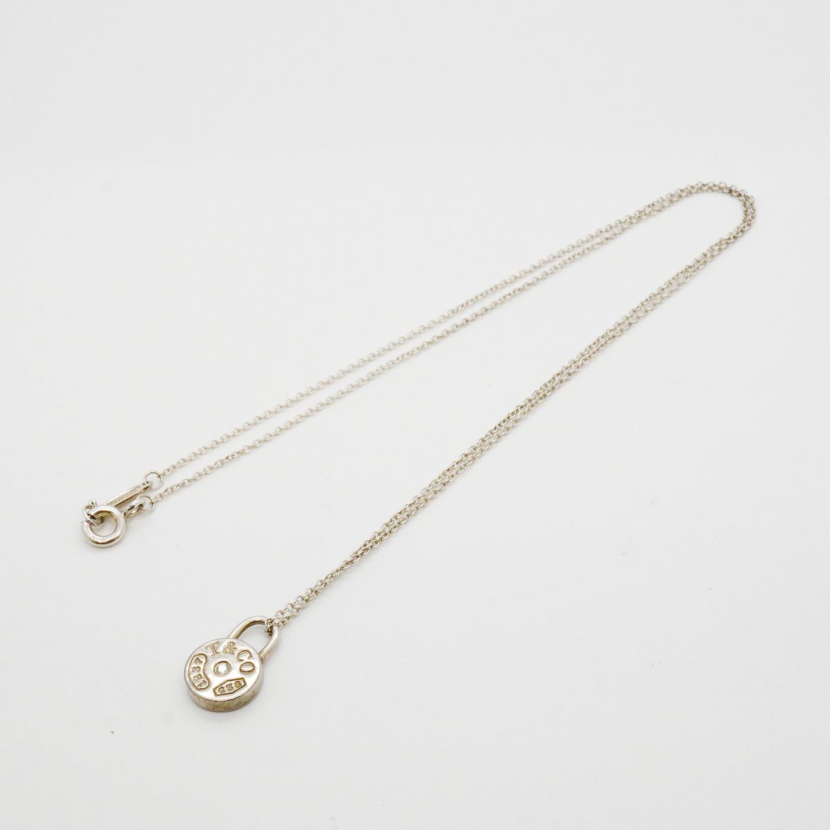 Tiffany & Co Necklace 1837 Round Rock 925 Sterling Silver Diamond — view 3