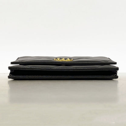 Chanel Handbag Chanel 19 Lambskin Black Gold Silver 2-Way Bag — view 3