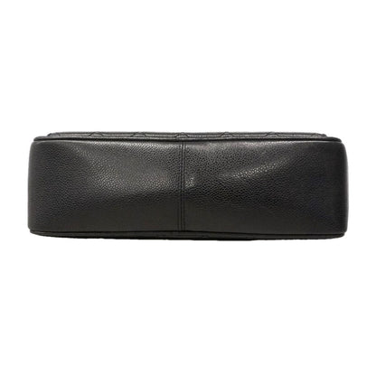 Chanel Shoulder Bag Quilted Caviar Leather Black Gold — view 3