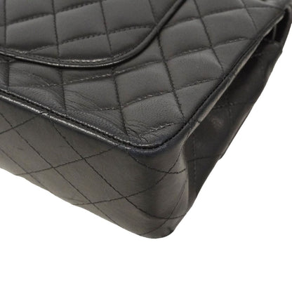 Chanel Shoulder Bag Quilted Lambskin Black Gold — view 6