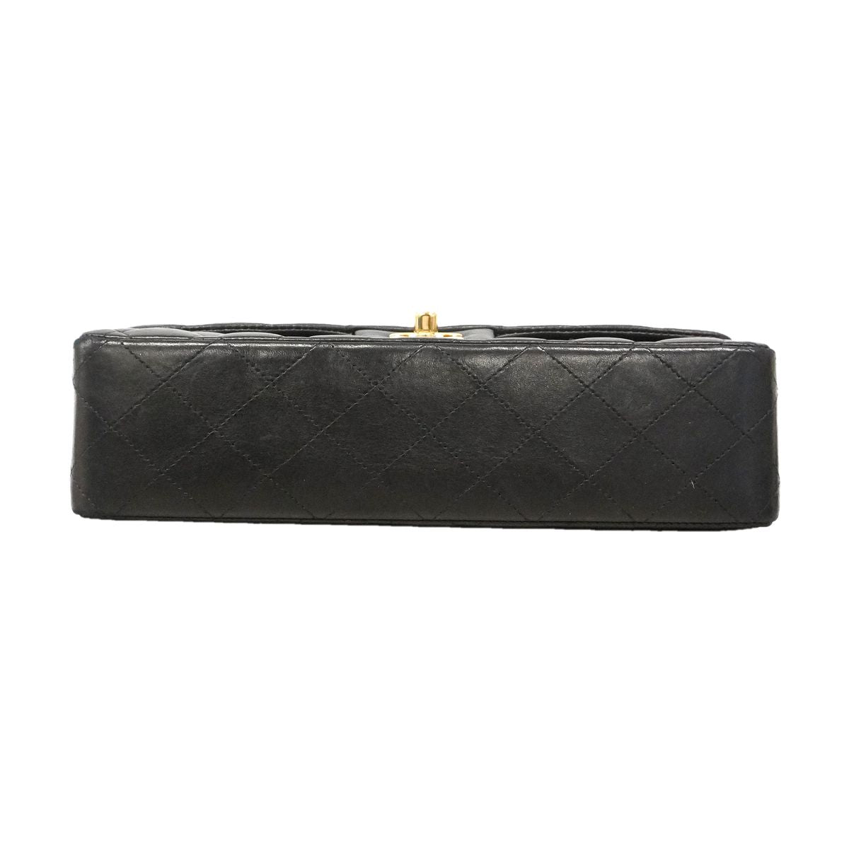 Chanel Shoulder Bag Quilted Lambskin Black Gold — view 3
