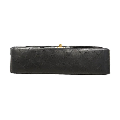 Chanel Shoulder Bag Quilted Lambskin Black Gold — view 3