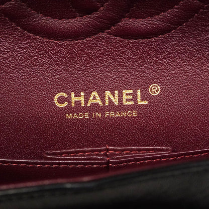 Chanel Shoulder Bag Quilted Lambskin Black Gold — view 5