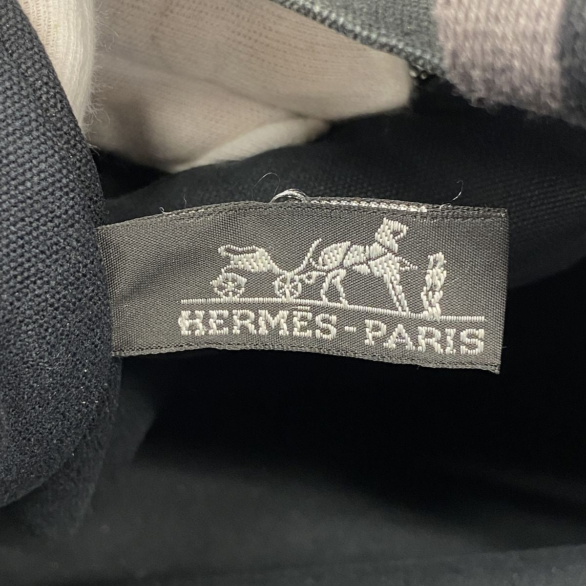 Hermes Tote Bag Fourre Tout MM Canvas Black Silver — view 5