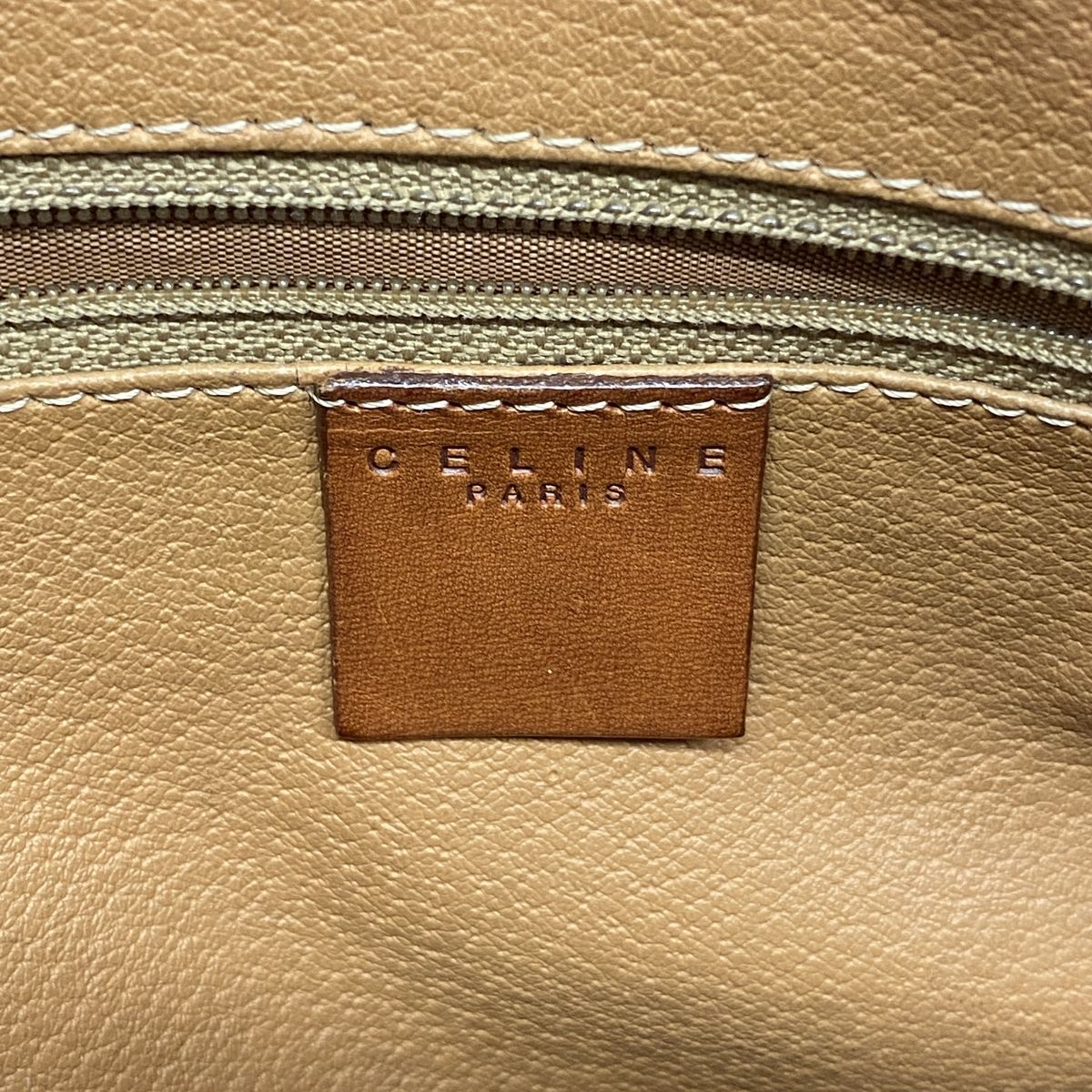 Celine Handbag Macadam Brown Gold — view 5
