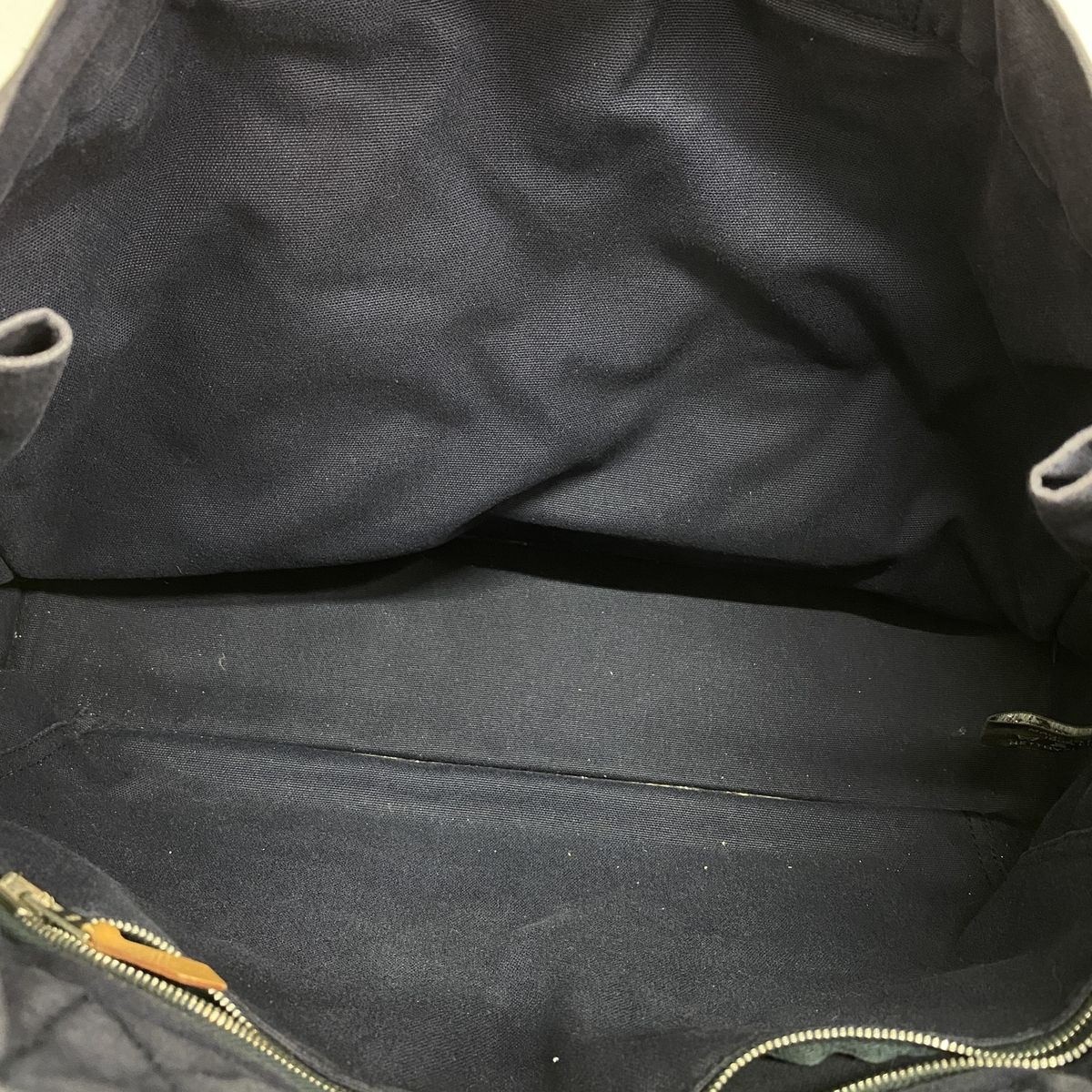 Hermes Tote Bag Fourre Tout MM Canvas Navy Silver — view 4