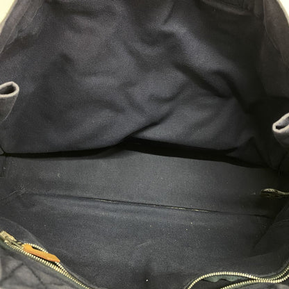 Hermes Tote Bag Fourre Tout MM Canvas Navy Silver — view 4