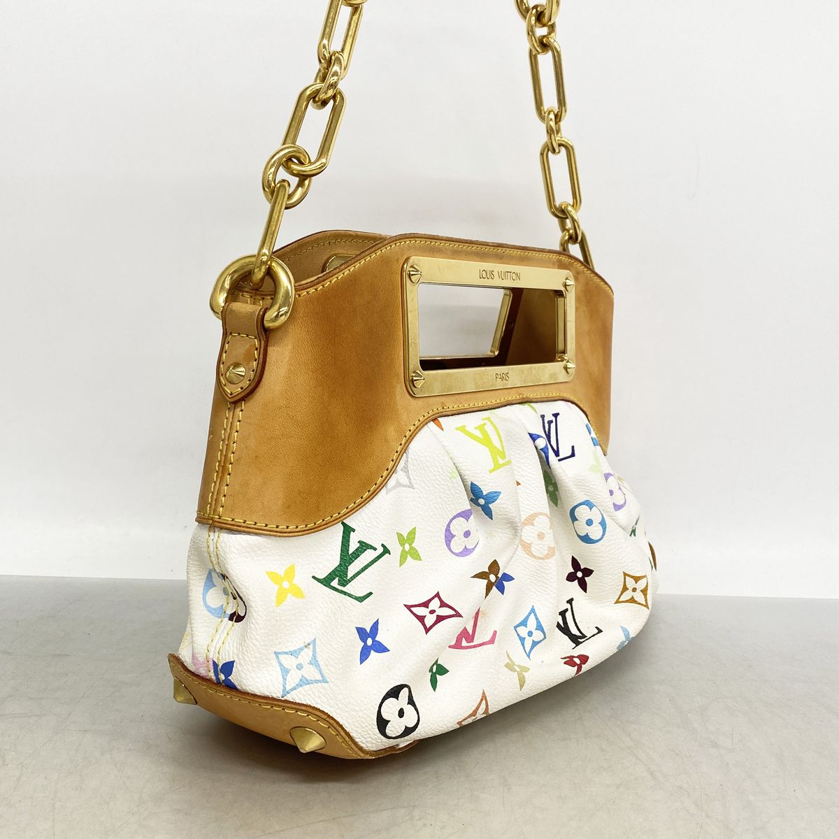 Louis Vuitton Handbag Monogram Multicolor Judy PM Blanc 2-Way Bag — view 2