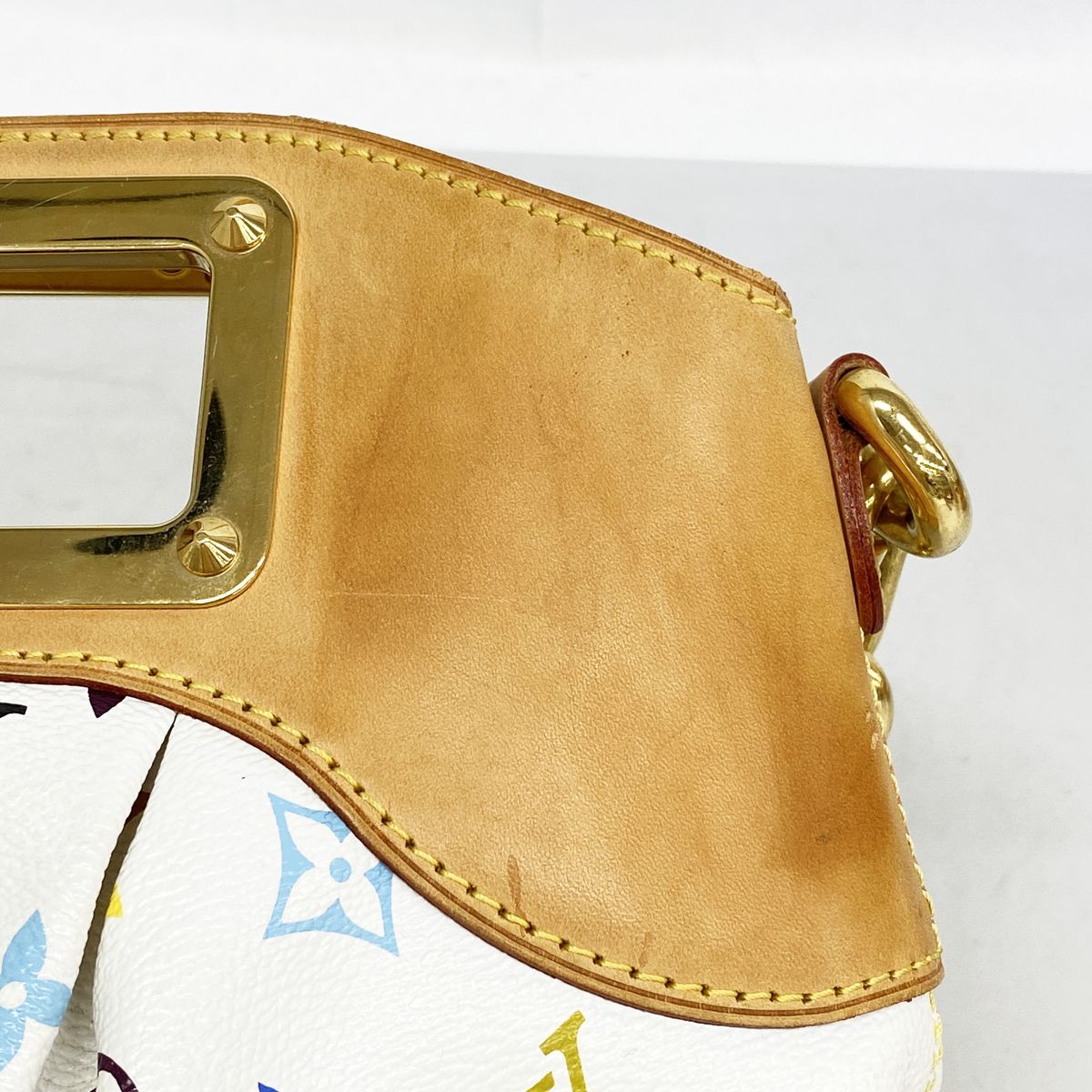 Louis Vuitton Handbag Monogram Multicolor Judy PM Blanc 2-Way Bag — view 7