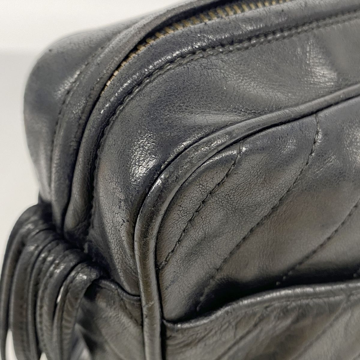 Chanel Shoulder Bag Lambskin Black Gold — view 7