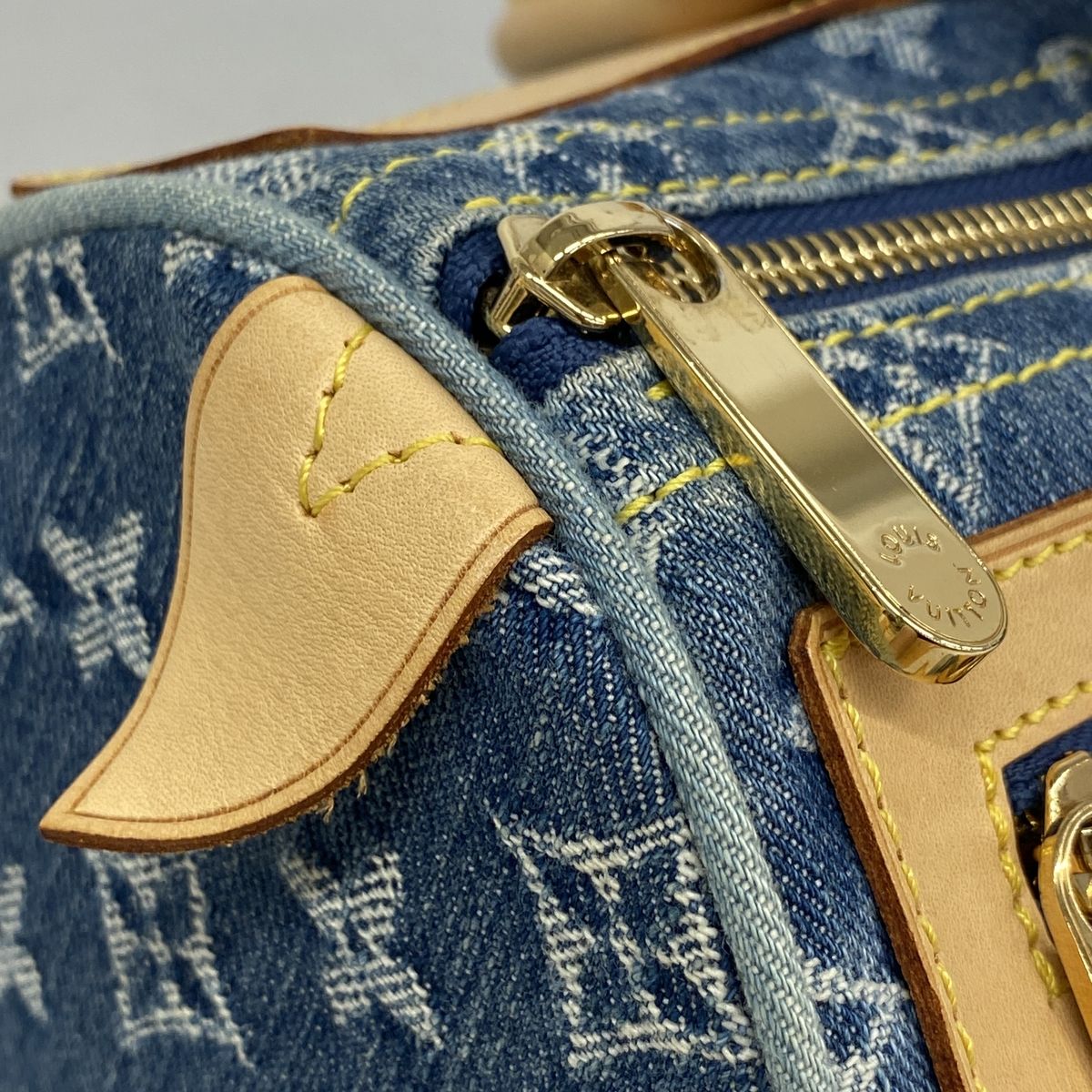 Louis Vuitton Handbag Monogram Denim Neo Speedy Blue — view 7