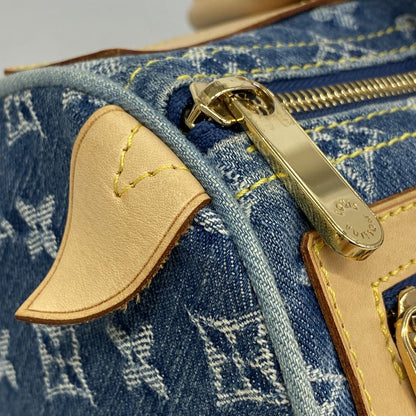 Louis Vuitton Handbag Monogram Denim Neo Speedy Blue — view 7