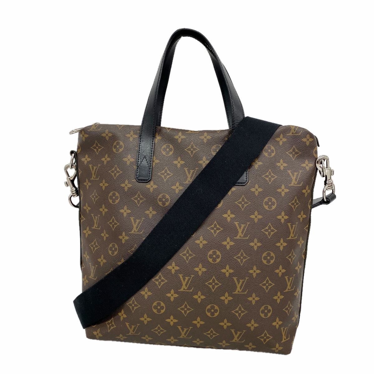 Louis Vuitton Tote Bag Monogram Macassar Kitan Brown Black 2-Way
