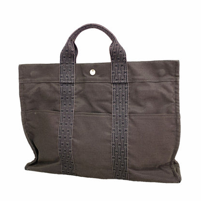 Hermes Tote Bag Herline MM Nylon Gray Silver