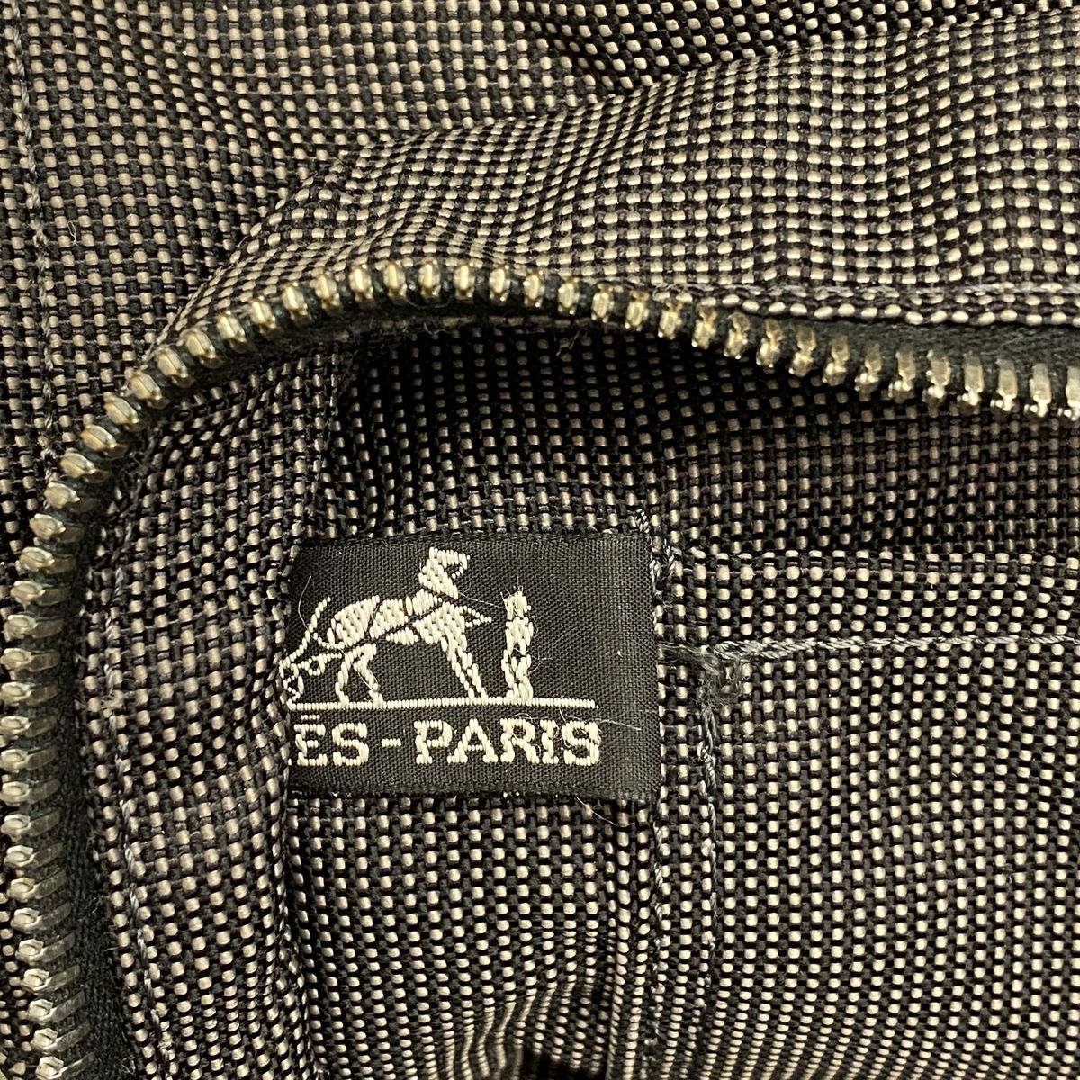 Hermes Tote Bag Herline MM Nylon Gray Silver — view 5