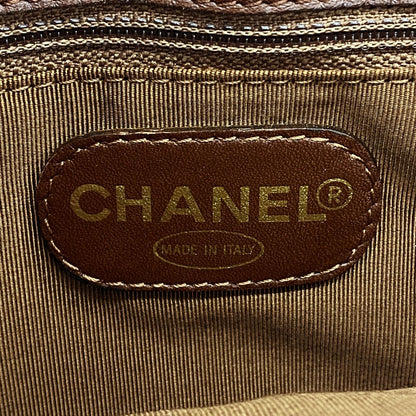 Chanel Tote Bag Beige Brown Gold — view 5