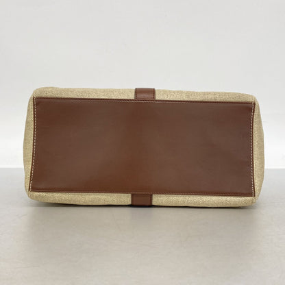 Chanel Tote Bag Beige Brown Gold — view 3