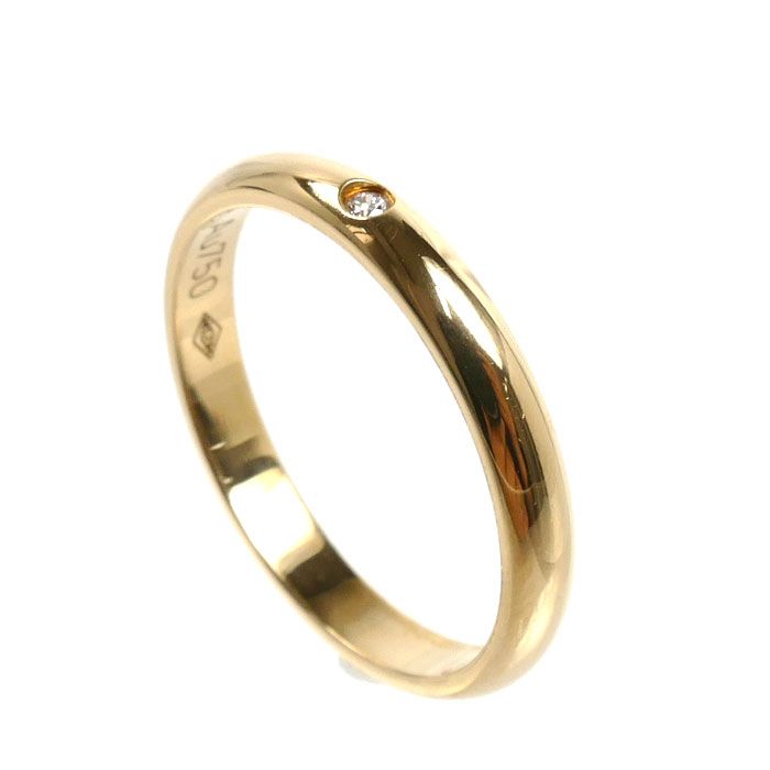 Cartier 18K Yellow Gold 1895 Wedding Ring Diamond — view 2