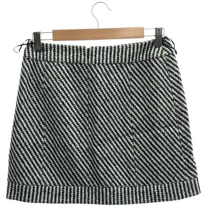 Chanel White Black Tweed Knit Mini Skirt 36 — view 2