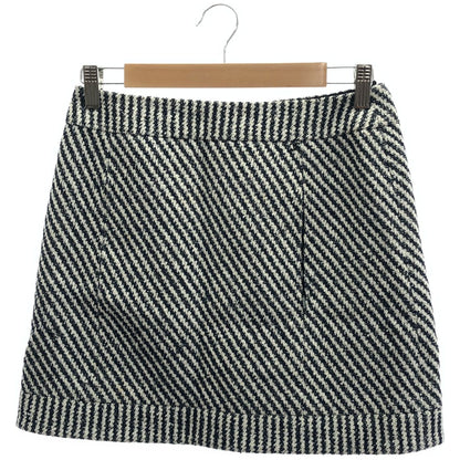 Chanel White Black Tweed Knit Mini Skirt 36