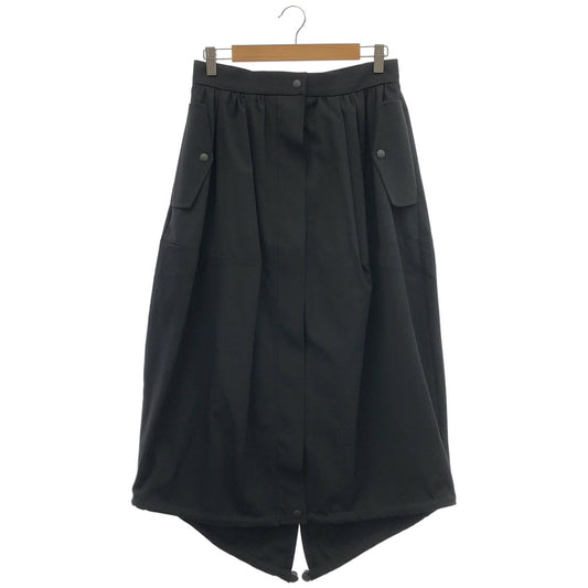 Max Mara Black Cargo Skirt Wool 42