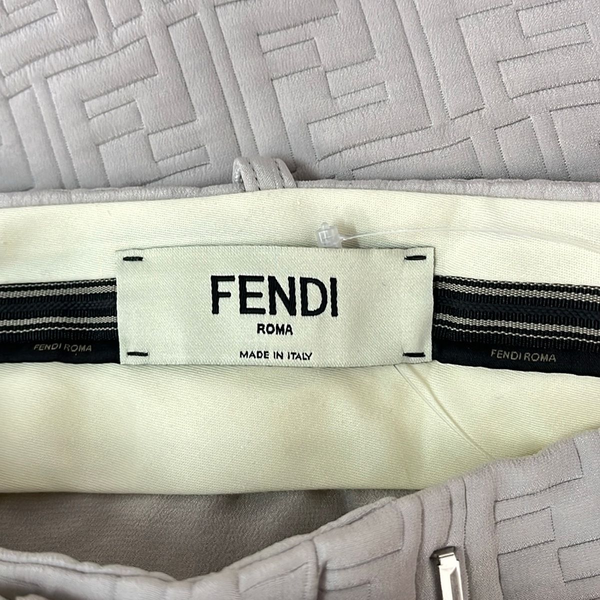 Fendi Mini Skirt M Light Gray 40 — view 3