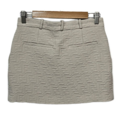 Fendi Mini Skirt M Light Gray 40 — view 2