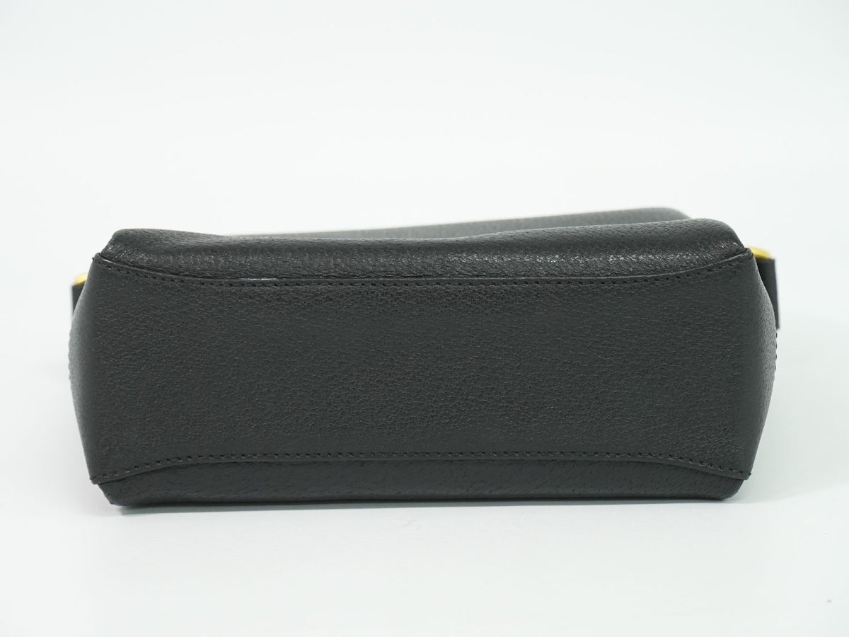 Gucci Bamboo Handbag Leather Black Bag — view 3