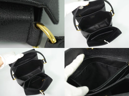 Gucci Bamboo Handbag Leather Black Bag — view 8