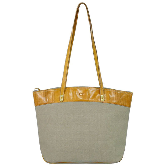 Dior Shoulder Bag Tote Gray Brown