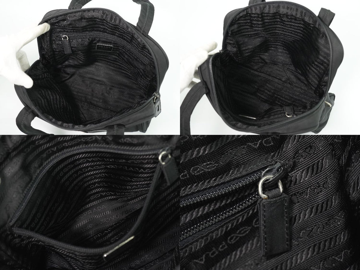 Prada Nylon Handbag Black Bag — view 8